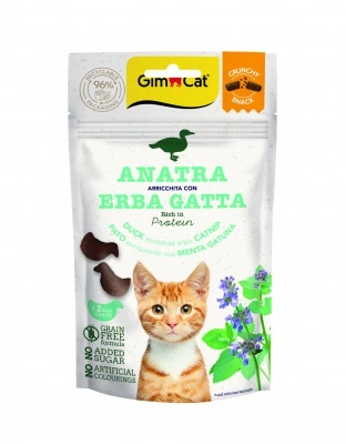 GimCat Crunchy Snack - kacsa-macskamenta 50 g