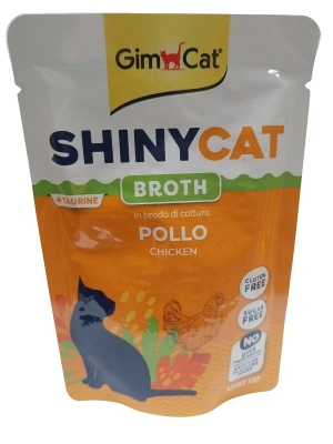 GimCat ShinyCat Broth Pollo - leves csirkével 70 g