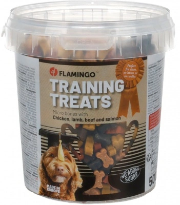 Flamingo Snack - Trainin Treats Micro Bones Chicken & Lamb & Beef & Salmon csontocskák 500 g