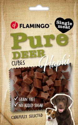 Flamingo Snack - Hapki Pure Deer Cubes szarvashússal 85 g
