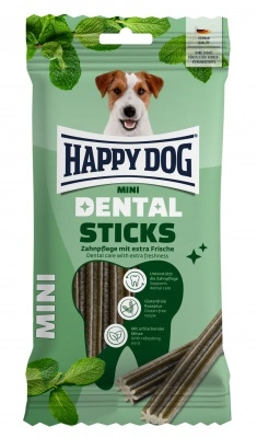 Happy Dog Dental Sticks Mint - funkcionális jutalomfalat 100 g