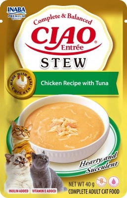 Inaba Cat Ciao Entrée Stew Chicken with Tuna - csirke-tonhal 40 g