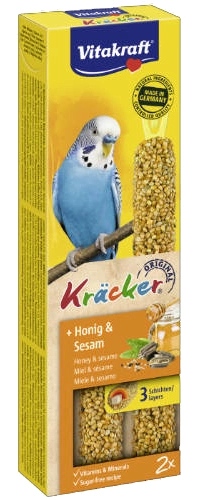 VITAKRAFT Kräcker Méz és szezám dupla rúd hullámos papagájoknak (60g)