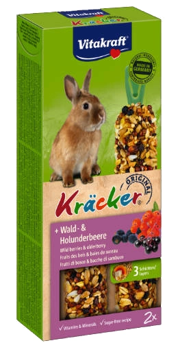 VITAKRAFT Kräcker bodza és bogyók dupla rúd törpenyulaknak (112g)