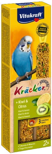 VITAKRAFT Kräcker Citrus és kiwi dupla rúd hullámos papagájoknak (60g)