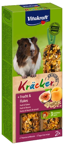 VITAKRAFT Kräcker Gyümölcs-gabona dupla rúd tengerimalacoknak (112g)