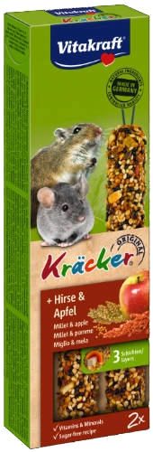 VITAKRAFT Kräcker Köles-alma dupla rúd kistestű rágcsálóknak (60g)