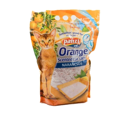 PANZI Silica Cat macskaalom - narancs (3,8 l)