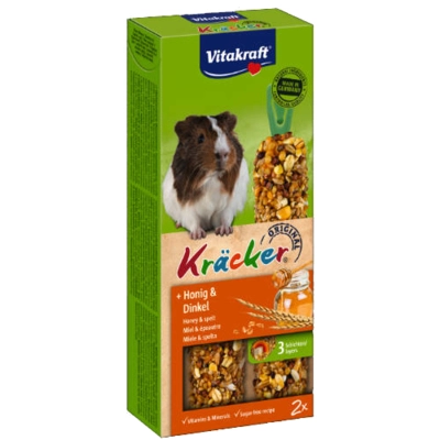VITAKRAFT Kräcker Méz és tönköly dupla rúd tengerimalacoknak (112g)