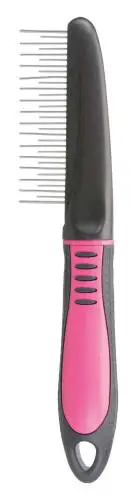TRIXIE Fém tüskés fésű, műanyag nyéllel macskáknak 22 cm (23121)