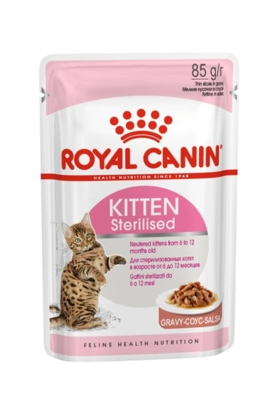 ROYAL CANIN Sterilised Kitten Gravy alutasakos macskaeledel