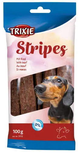 TRIXIE Stripes jutalomfalat marhahússal kutyáknak (100g)