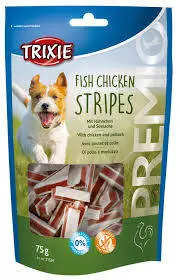 TRIXIE Premio Fish Chicken Stripes (csirke, hal) jutalomfalat (75g)
