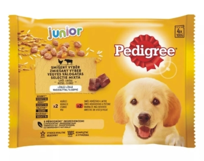PEDIGREE Junior alutasakos eledel (4x100g)