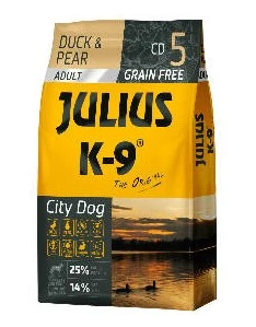 JULIUS K-9 City Dog Duck, Pear Adult szárazeledel felnőtt kutyáknak