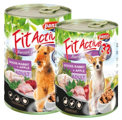 PANZI FitActive Adult nedveseledel (liba, nyúl, alma) felnőtt kutyáknak