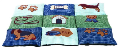 TRIXIE Patchwork Cushion párna (kék, zöld) kutyáknak