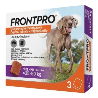 FRONTPRO Rágótabletta bolha és kullancs ellen (25-50kg)