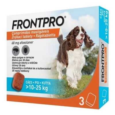 FRONTPRO Rágótabletta bolha és kullancs ellen (10-25kg)