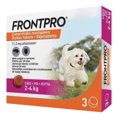 FRONTPRO Rágótabletta bolha és kullancs ellen (2-4kg)