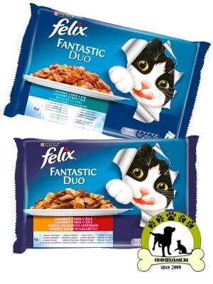 FELIX FANTASTIC DUO válogatás aszpikban macskaeledel (4x85g)