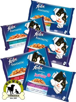 FELIX FANTASTIC aszpikban nedves macskaeledel (4x85g)