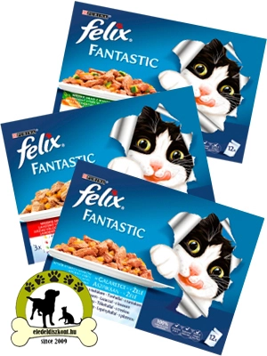 FELIX FANTASTIC válogatás aszpikban nedves macskaeledel (12x85g)