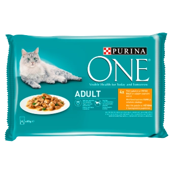 PURINA ONE nedves eledel csirkével és zöldbabbal macskáknak (4x85g)