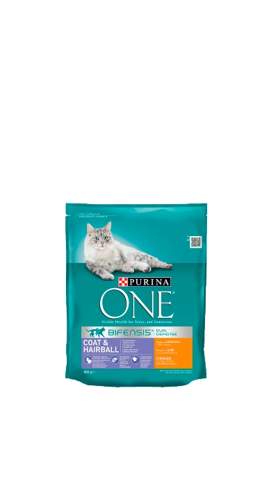PURINA ONE Coat and Hairball csirkével és gabonával felnőtt macskáknak